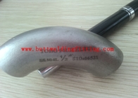 76mm Radius Stainless Steel Elbow Seamless 90 / 45 Degree In Silver Colour