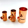 3 Way Copper Tee Reducer Refrigeration And Plumbing Copper Pipe Fitting
