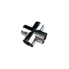 sanitary stainless steel SS304/316L pipe fitting butt weld 4 way cross connector