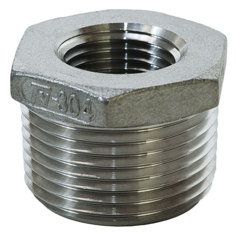 Stainless Steel 304 Bushing Threaded Forged Pipe Fittings Reducer TH Bushing Steel