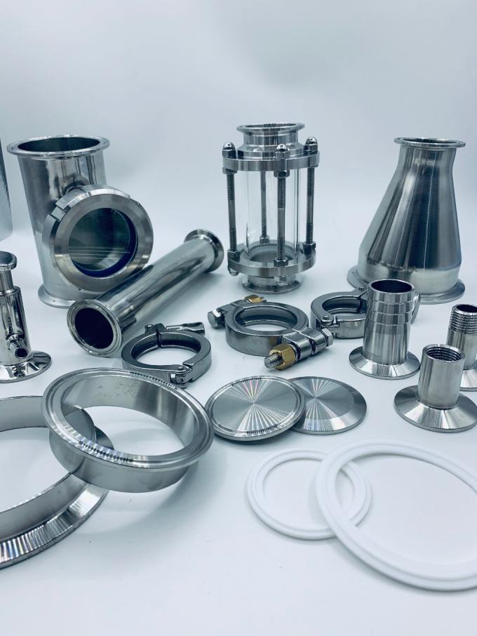 डिस्टिलर्स के लिए सेनेटरी 4 इंच 6 इंच 8 इंच 10 इंच ट्राई क्लैंप ट्राई-क्लोवर फिटिंग 1