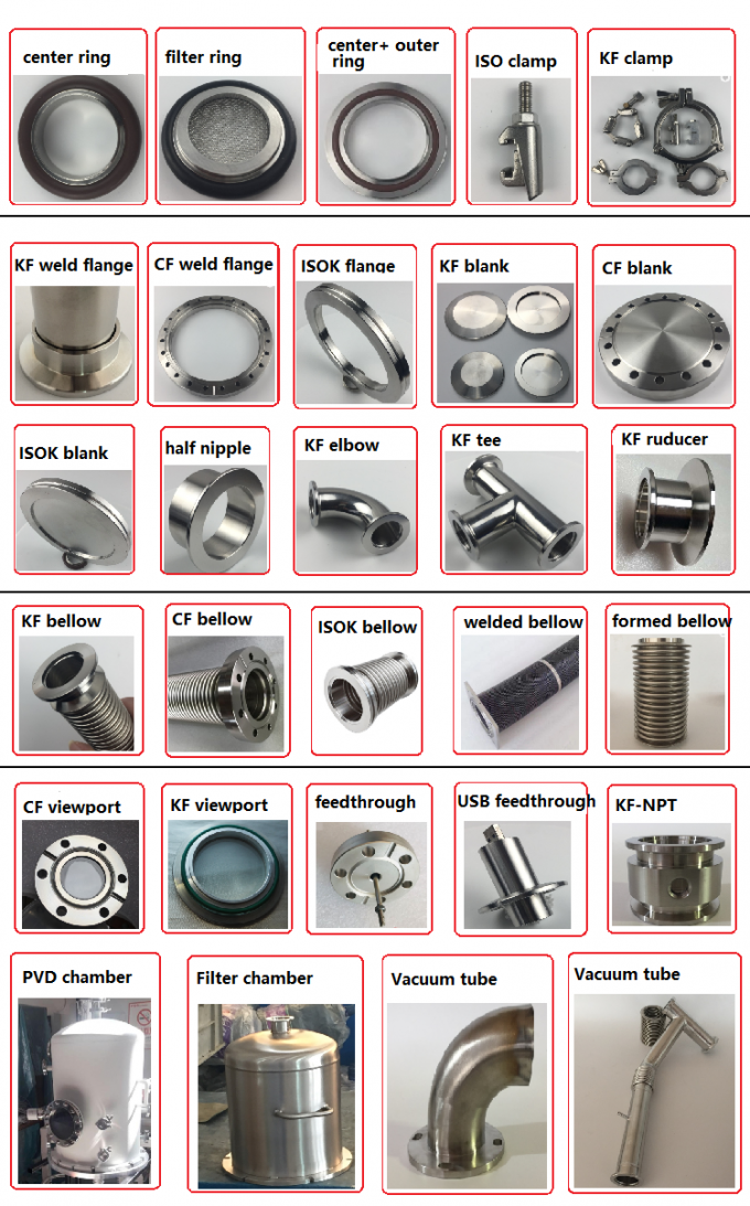 स्टेनलेस स्टील वैक्यूम सीएफ निकला हुआ किनारा समान टी 2