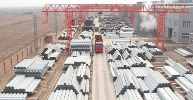 गर्म डुबकी जीआई निर्माण मचान दौर वेल्डेड पूर्व जस्ती स्टील पाइप 0