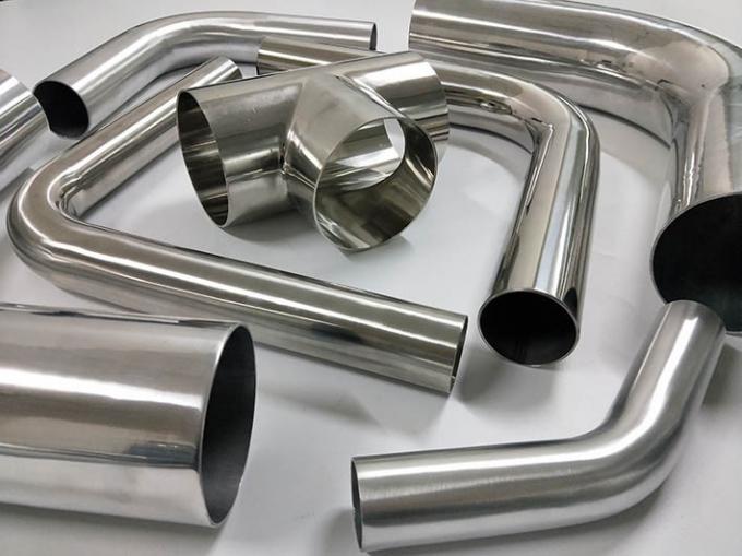 304 L स्टेनलेस स्टील OD 42.4 मिमी मोटी 1.6 मिमी लंबाई 300 मिमी 55° 1.5 D कस्टम झुकने 0