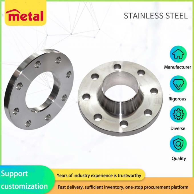 अनुकूलित ASME B16.5 स्टेनलेस स्टील FF RF WN/SO/Threaded/Plate/Socket Forged Flange for Pipe Connect 1