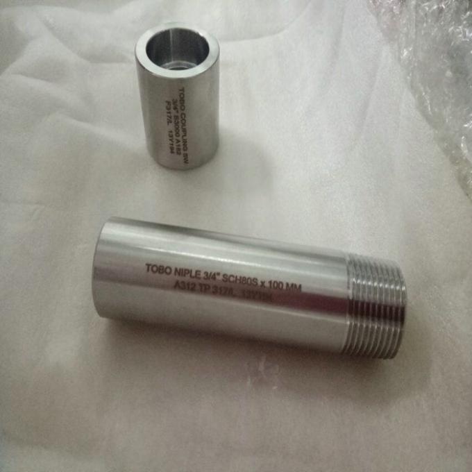 धातु अच्छी गुणवत्ता पाइप फिटिंग थ्रेडेड टेपर बीएसपीटी/एनपीटी निप्पल 2