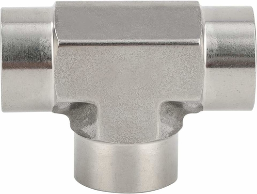 304 Stainless Steel Forged Tee 1/8" NPT Female x 1/8" NPT Female x 1/8" NPT Female T-fitting 3 Ways Connector