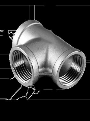 Equal Threaded Forged Tee ASTM A815 UNS S31803 2''SCH10 ASME B16.11  Duplex Stainless Steel