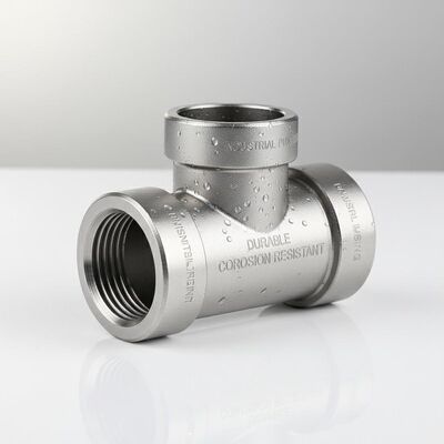 Corrosion Resistant Stainless Steel Tee Connector with High Pressure Rating and Temperature Resistance for Industrial Plumbing