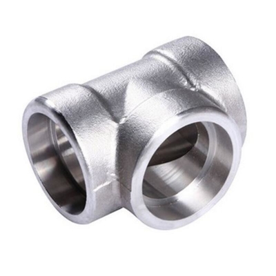 2-1/2" Sch80 ASME Stainless Steel UNS S30400 Socket Weld Tee Steel Forged Pipe Fittings