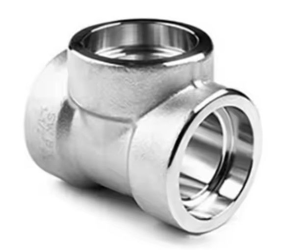 3000 Psi Pressure Rating Stainless Steel Tee Pipe Fitting Excellent Heat Resistance Suitable for Industrial Applications