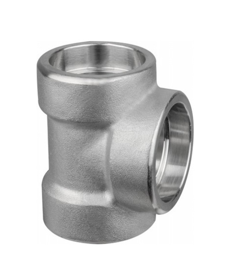 Stainless Steel TEE Threaded Female Welding Stainless Steel Reducing Tees ASTM A554 Water Pipeline Socket Welding