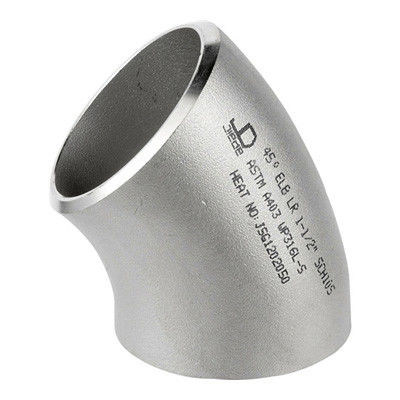 METAL ASTM SCH40 316L 45 Degree Long Radius Elbow 70MM Stainless Steel Elbow Factory Supplier Customized