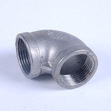 90 Degree Elbow Stainless Steel Pipe Fittings Double Internal Threaded Tube Connector