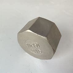 SS304 Pipe Fitting 1/2 Inch 3/4 Inch BSP Female Thread Stainless Steel Hex Cap For Plumbing