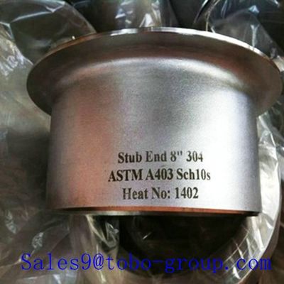 ASTM A403 WP321H उच्च तापमान सेवा के लिए स्टेनलेस स्टील स्टब एंड ASME B16.9 मानक के साथ