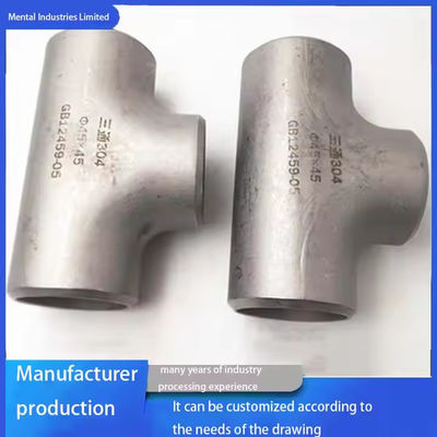 Stainless Steel Tee with ASTM JIS BS DIN Standard and Equal Tee for SGS/BV/ABS/LR/TUV/DNV/BIS/API/PED Certification