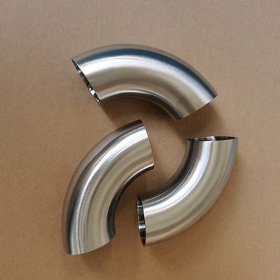 3A SMS DIN 304 316L Sanitary Stainless Steel Pipe Fitting 90 Degree Butt Welded Bends Pipe Elbow